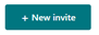 close up of + New invite button