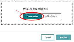 screenshot with Choose files button highlighted